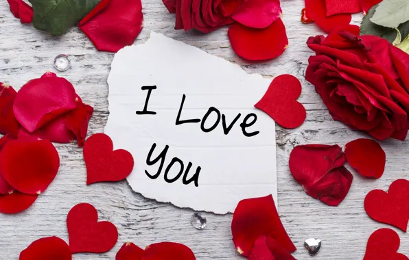 Картинка любовь, розы, лепестки, сердечки, love, I love you, heart, romantic, Valentine's Day