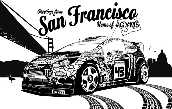 Картинка ford, rally, ралли, wrc, San Francisco, fiesta, Ken Block, Кен Блок, gymkhana5