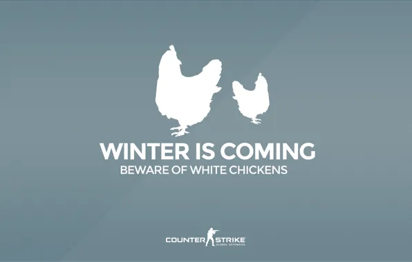Картинка CS GO, Counter Strike Global Offensive, Серия &quot;CS GO Situation&quot;, Beware of white chickens, Winter …