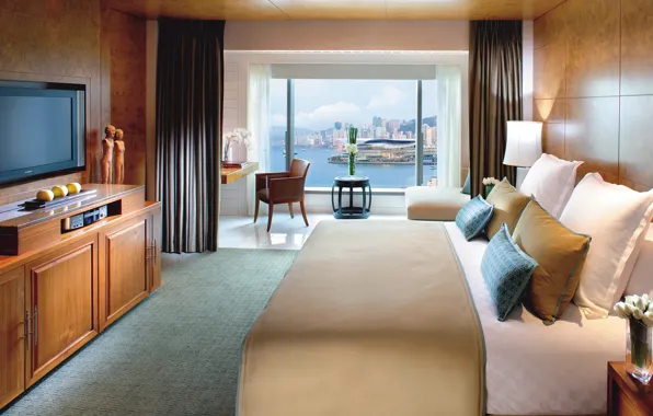 Картинка дизайн, стиль, комната, интерьер, отель, harbour, room/, hong-kong