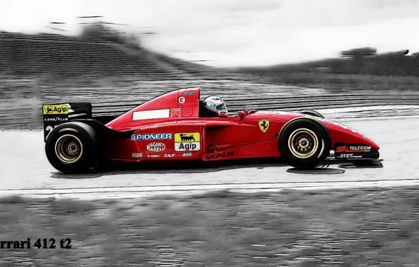 Картинка black and white, Schumacher, gran prix, Ferrari 412 t2