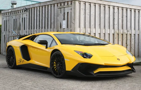 Картинка Lamborghini, yellow, Aventador, Superveloce, LP-750