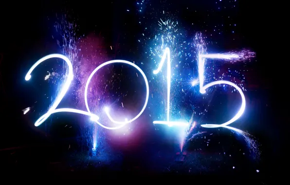 Картинка салют, Новый Год, New Year, Happy, 2015