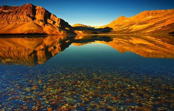 Картинка вода, горы, озеро, отражение