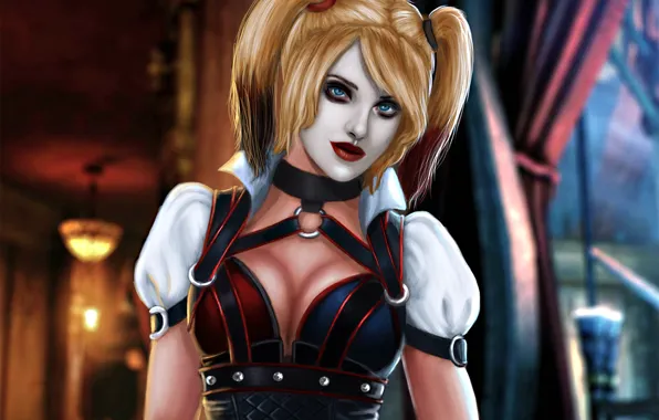 Картинка девушка, платье, злодей, Harley Quinn, Batman: Arkham Knight