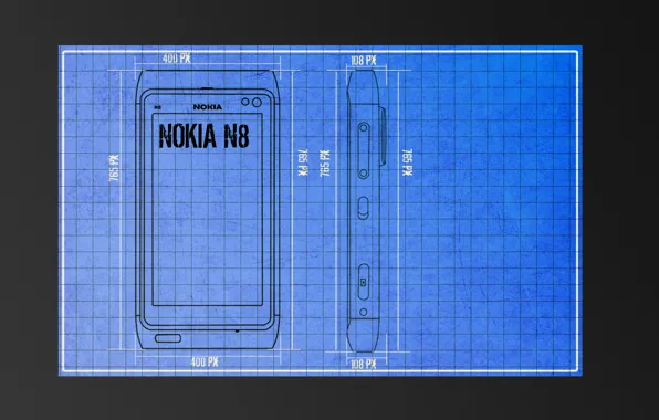Картинка надписи, чертеж, серый фон, Nokia