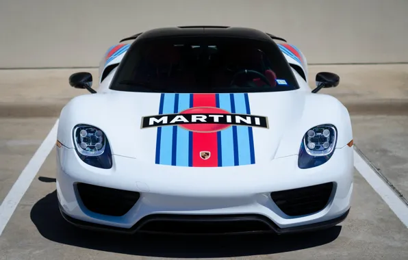 Картинка Porsche, Front, Spyder, 918, View, Martini