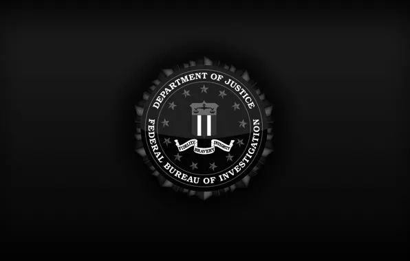 Картинка черный, логотип, фбр, FBI