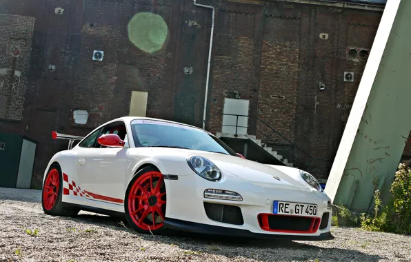 Картинка белый, Porsche, white, порше, GT3