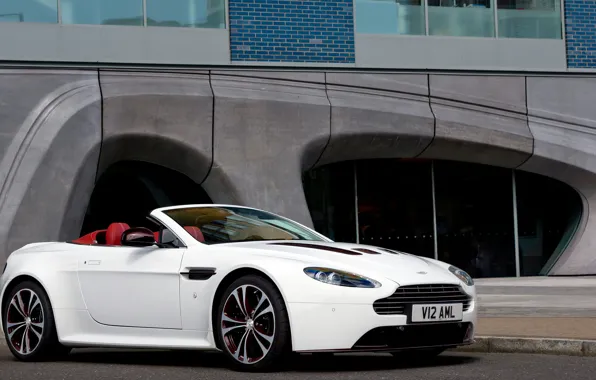 Картинка машина, Aston Martin, Vantage, белая