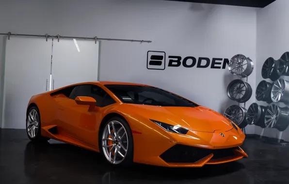 Картинка Lamborghini, Orange, Vorsteiner, room, Wing, Huracan