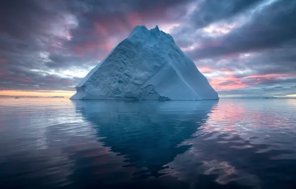 Картинка море, природа, лёд, айсберг, север