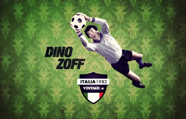 Картинка вратарь, итальянский, футбольный, Dino Zoff, Дино Дзофф, ЧМ-1982