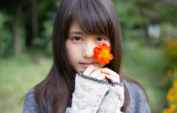 Картинка girl, flower, Japanese, pure, Kasumi Arimura