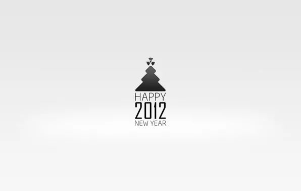 Картинка праздник, минимализм, Новый год, ёлка, 2012