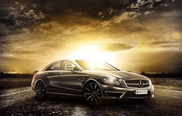 Картинка Mercedes-Benz, Car, AMG, Sunset, CLS 63, Class, 2014, Premium
