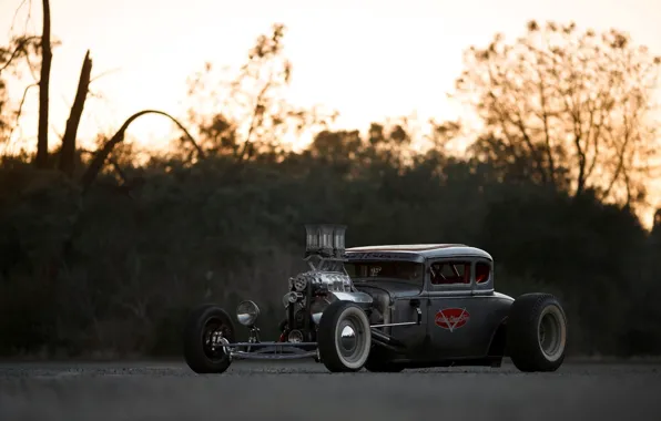 Картинка Ford, Hot Rod, Coupe, Rat Rod, Model A