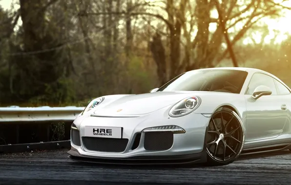 Картинка 911, Porsche, white, GT3, front