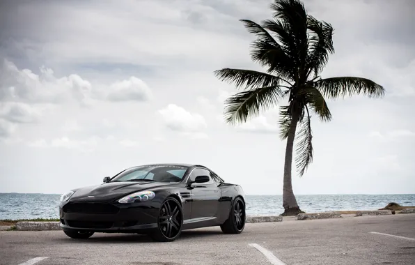Картинка Aston Martin, wheels, DB9, black, Forgiato