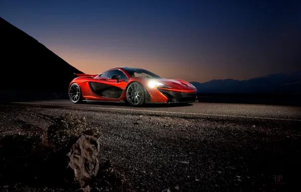 Картинка McLaren, Orange, Front, Death, Sand, Supercar, Valley, Hypercar, Exotic, Volcano