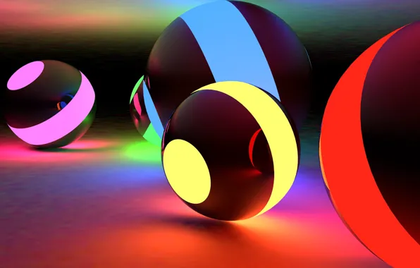 Картинка абстракция, шары, balls