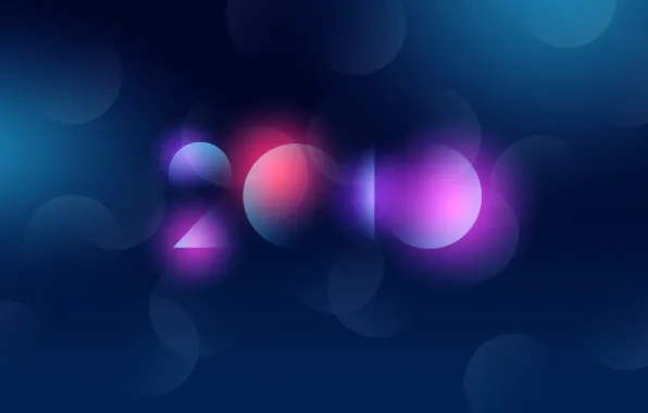 Картинка свечение, Новый год, кружки, 2010