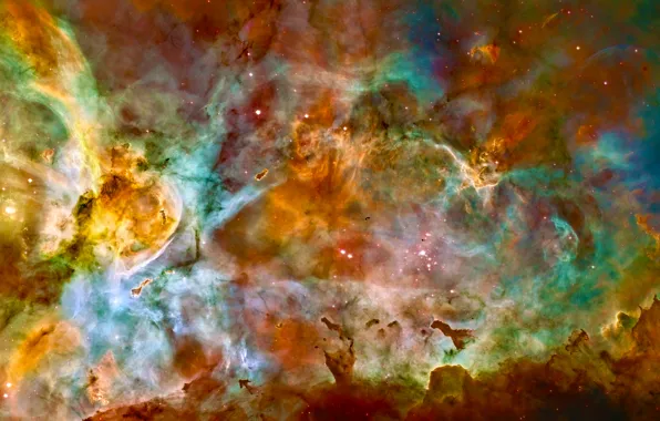 Картинка звезды, Хаббл, краски, Туманность Киля