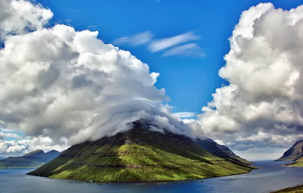 Картинка облака, Дания, Фарерские острова