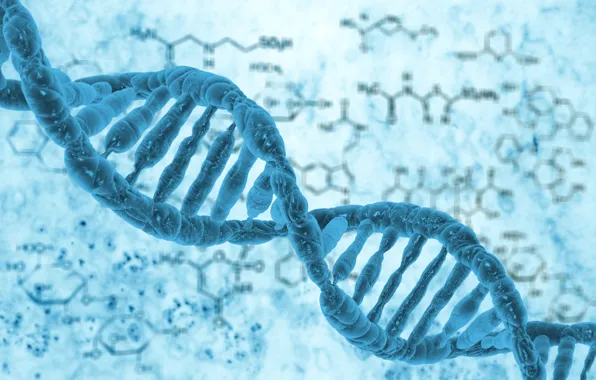 Картинка DNA, blue, Biology