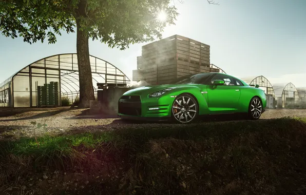 Картинка Nissan, GT-R, Car, Nature, Green, Front, Beauty, Sport