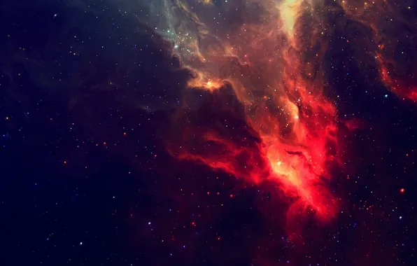Картинка космос, туманность, пространство, Хаббл, space, sci-fi, start, KPACUBO, Бытие, яркие звезды