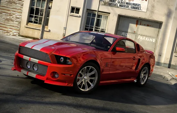 Картинка mustang, red, ford, shelby, 500