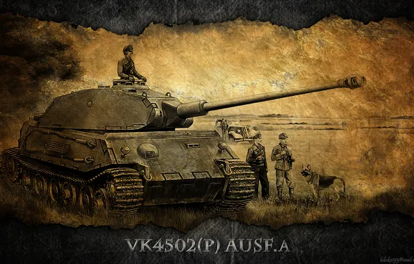 Картинка Германия, арт, танк, танки, WoT, World of Tanks, VK 4502 (P) Ausf. A