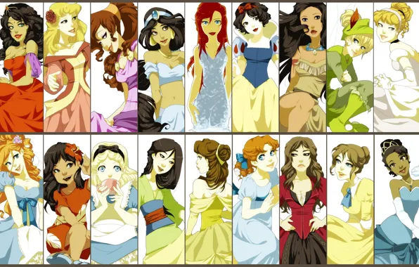 Картинка Disney, все, принцессы, Дисней