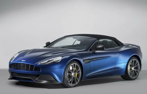Картинка Aston Martin, supercar, blue, fon, Vanquish, Volante