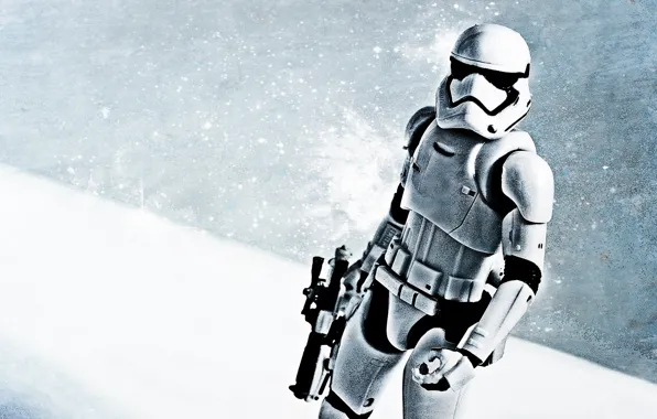 Картинка зима, снег, оружие, Star Wars, Stormtrooper