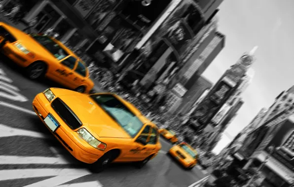 Картинка дорога, Нью-Йорк, Такси, New-York
