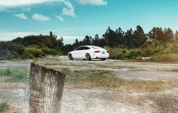 Картинка white, 360forged, Audi A7 Sportback