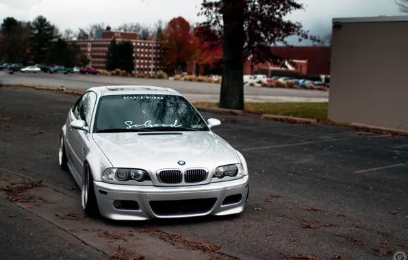 Картинка bmw, бмв, turbo, tuning, power, front, face, germany, low, stance, e46