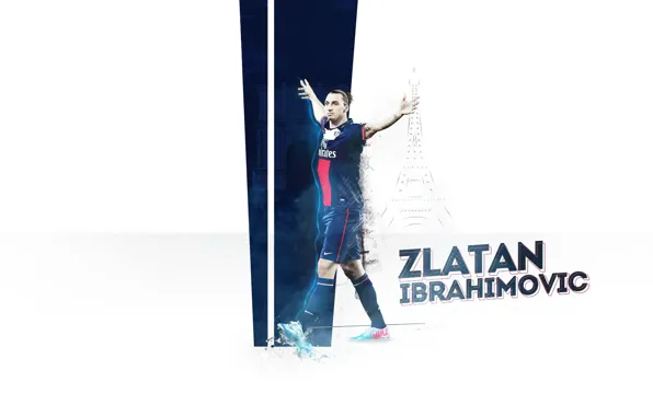 Картинка wallpaper, sport, football, player, Paris Saint-Germain, Zlatan Ibrahimovic