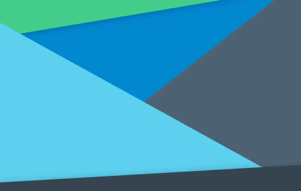 Картинка Blue, Green, Design, Line, Lollipop, Material, Android 5.0, Triangles
