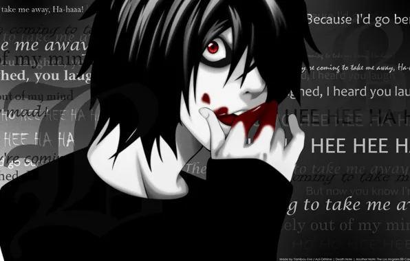 Картинка кровь, Death Note, L. Тетрадь смерти