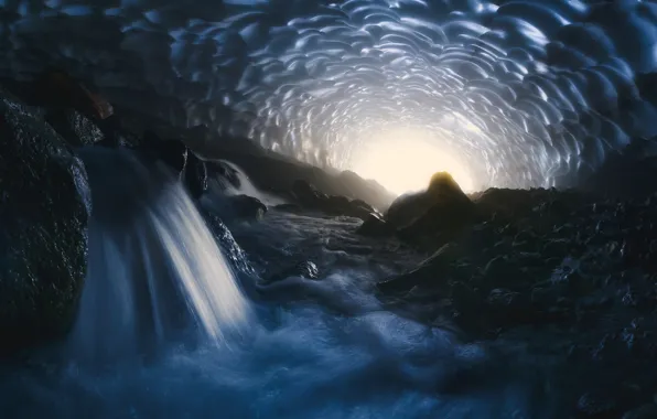 Картинка лед, озеро, пещера, Камчатка, photo, ледяная, Anton Rostovskiy