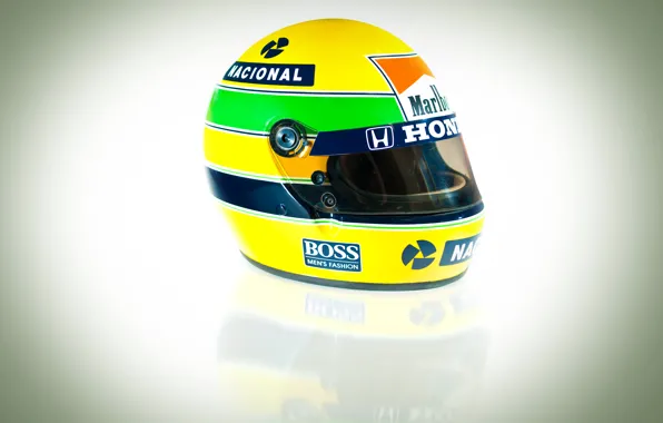 Картинка спорт, шлем, формула 1, Бразилия, formula 1, brazil, Айртон Сенна, Ayrton Senna, helmet