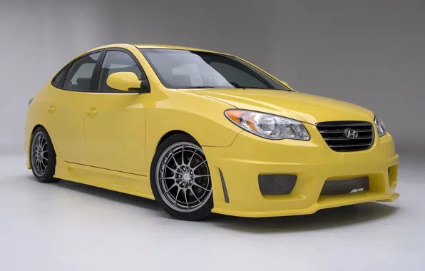 Картинка Hyundai, cars, yellow, tuning, Elantra