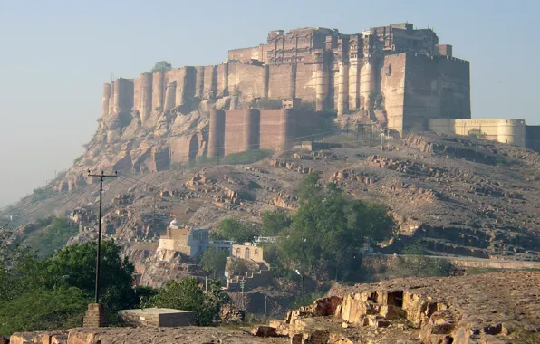 Картинка замок, крепость, castle, Rajput, Ражпут, Meherangarh, Мехрангарх