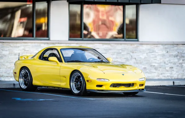 Картинка Mazda, Yellow, RX-7, 1993