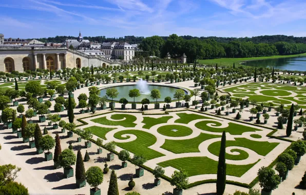 Картинка France, Versailles, Castle, Garden, Architecture