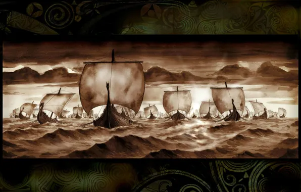 Картинка Vikings, Ship, Drakkar