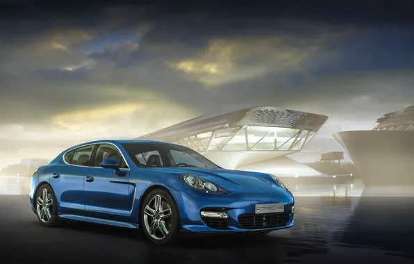 Картинка Porsche, Panamera, blue
